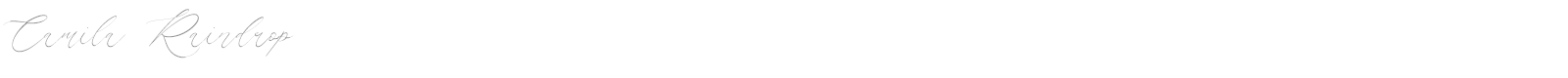 Camila Raindrop font preview